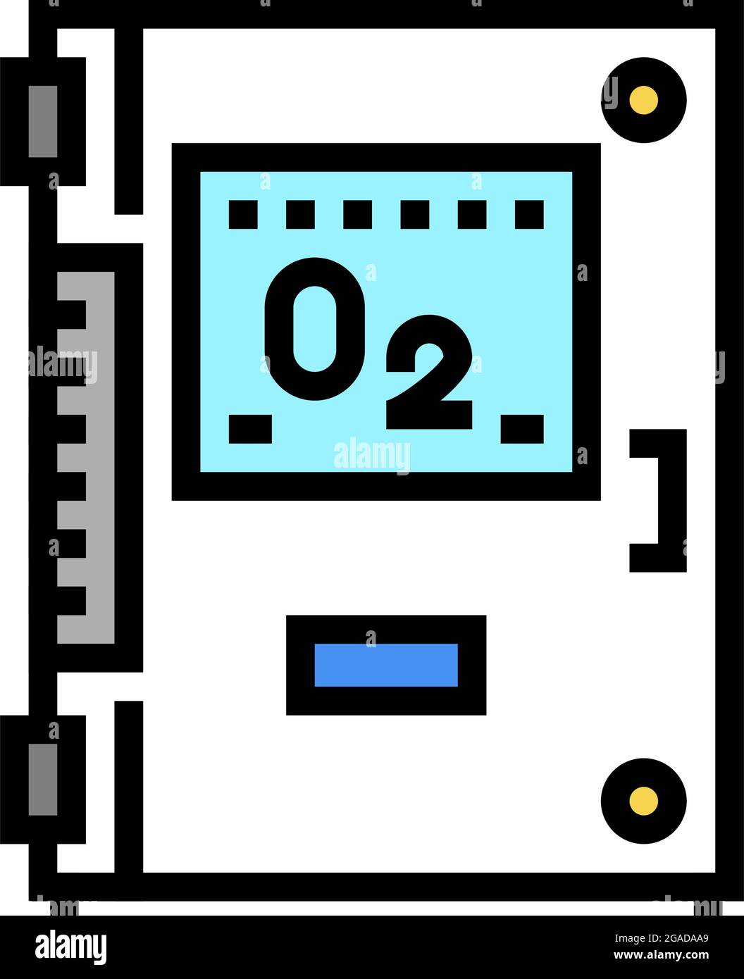 Grafik zum Vektor der Pool-Ozonator-Farbsymbole Stock Vektor