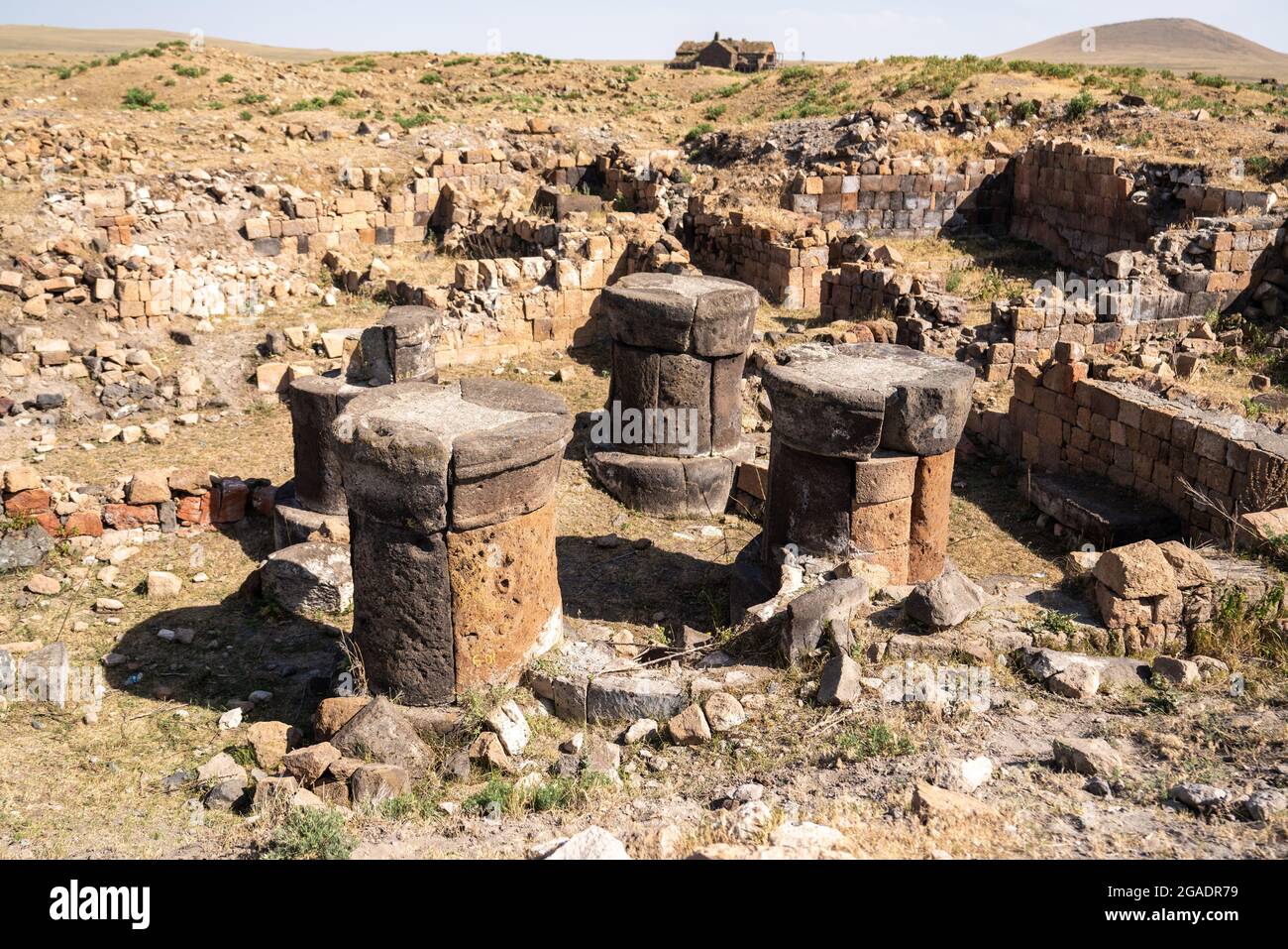 Ani Stadt Ruinen historische antike Ruinen einer antiken Stadt in Kars, Türkei. Hochwertige Fotos Stockfoto