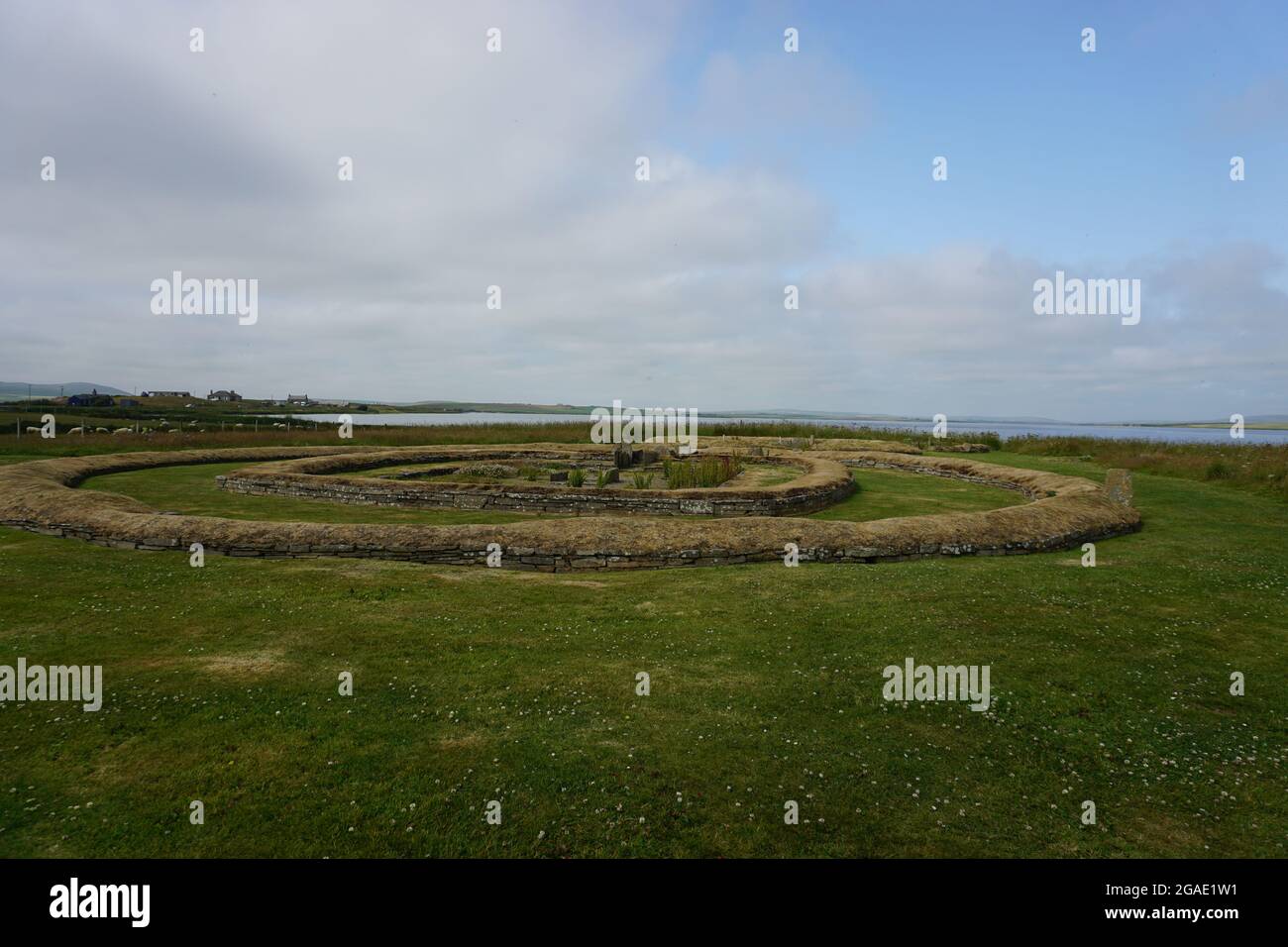 Stehende Steine von Stenness Orkney Stockfoto