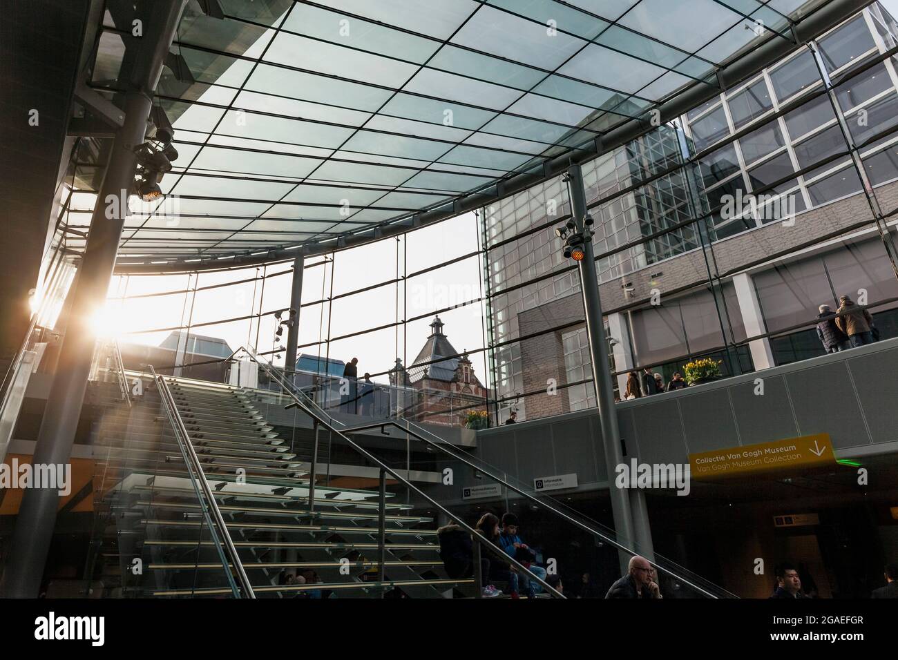 Van Gogh Museum Eingang, Amsterdam Stockfoto