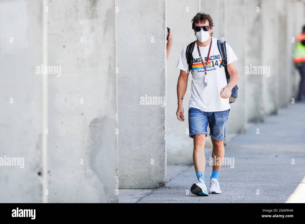 # 14 Fernando Alonso (ESP, Alpine F1 Team), F1 Grand Prix von Ungarn beim Hungaroring am 29. Juli 2021 in Budapest, Ungarn. (Foto von HOCH ZWEI) Stockfoto