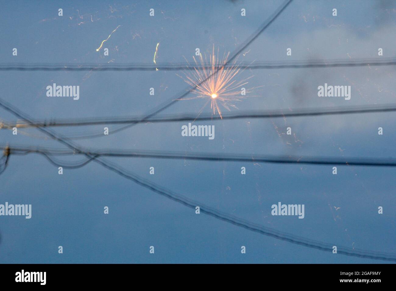 Independence Day Fireworks Display, Whitewood, South Dakota Stockfoto