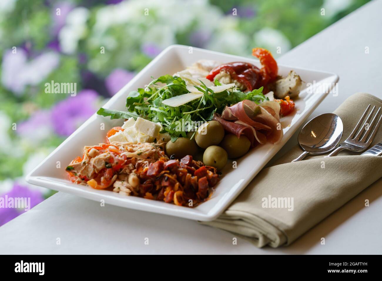 Mezze Sharing-Platte Stockfoto