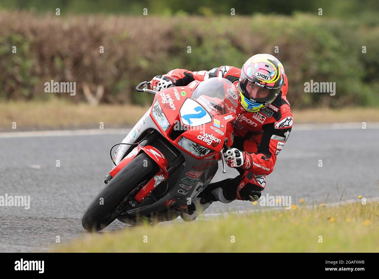 Armoy, Antrim, Nordirland. Juli 2021. Armoy Road Races, The Race of Legends Motor Cycling, Day One; Davey Todd (Wilson Craig Racing Honda CBR600RR) während der Supersports Practice Credit: Action Plus Sports/Alamy Live News Stockfoto