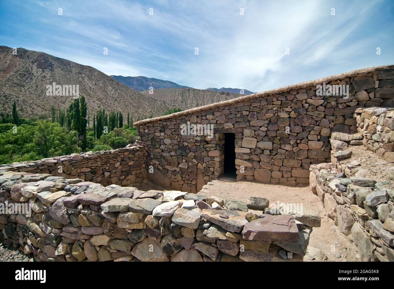 Pucara de Tilcara Festung und archäologische Stätte. Jujuy, Argentinien Stockfoto