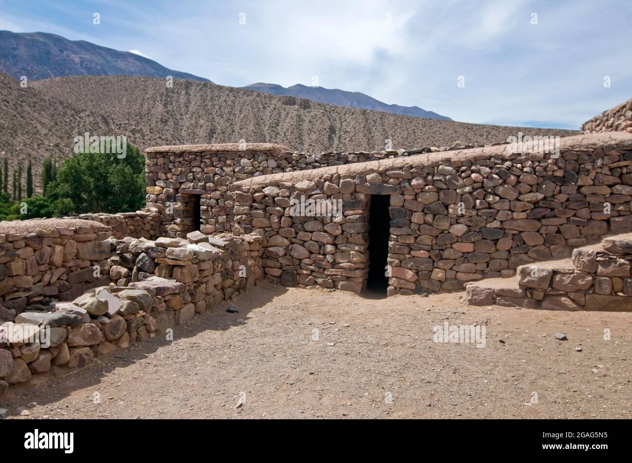 Pucara de Tilcara Festung und archäologische Stätte. Jujuy, Argentinien Stockfoto