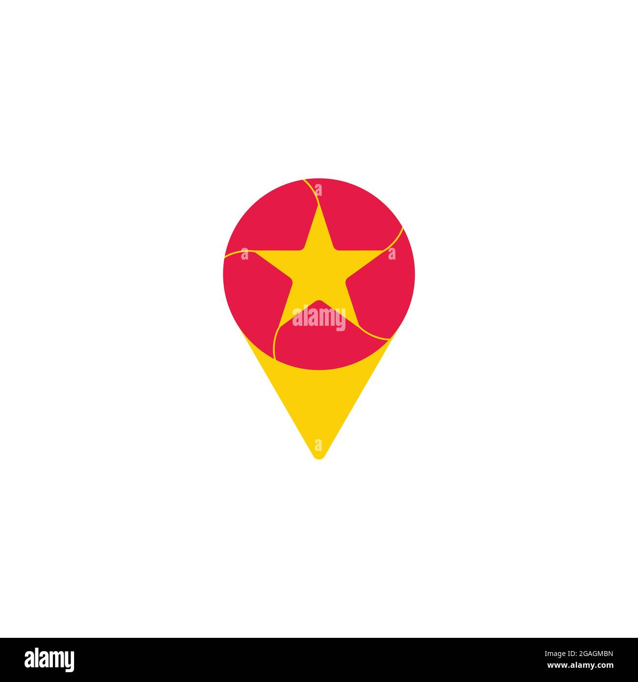 Stern-PIN-Position am besten Produkt Symbol Logo Vektor Stock Vektor