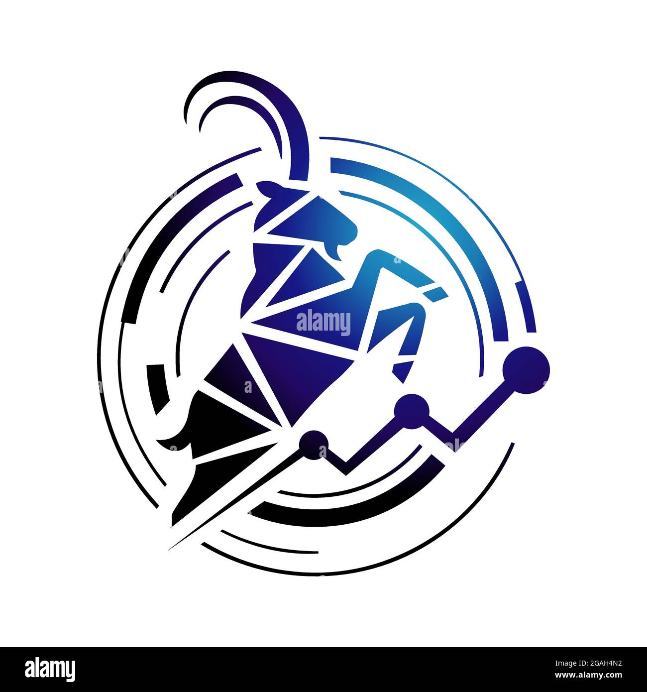 Kreative Marke Zeichen Ziege Antilope Hirsch Böcke Logo Design Vektor von Lamm Symbol eps.10 Symbol Illustration Stock Vektor