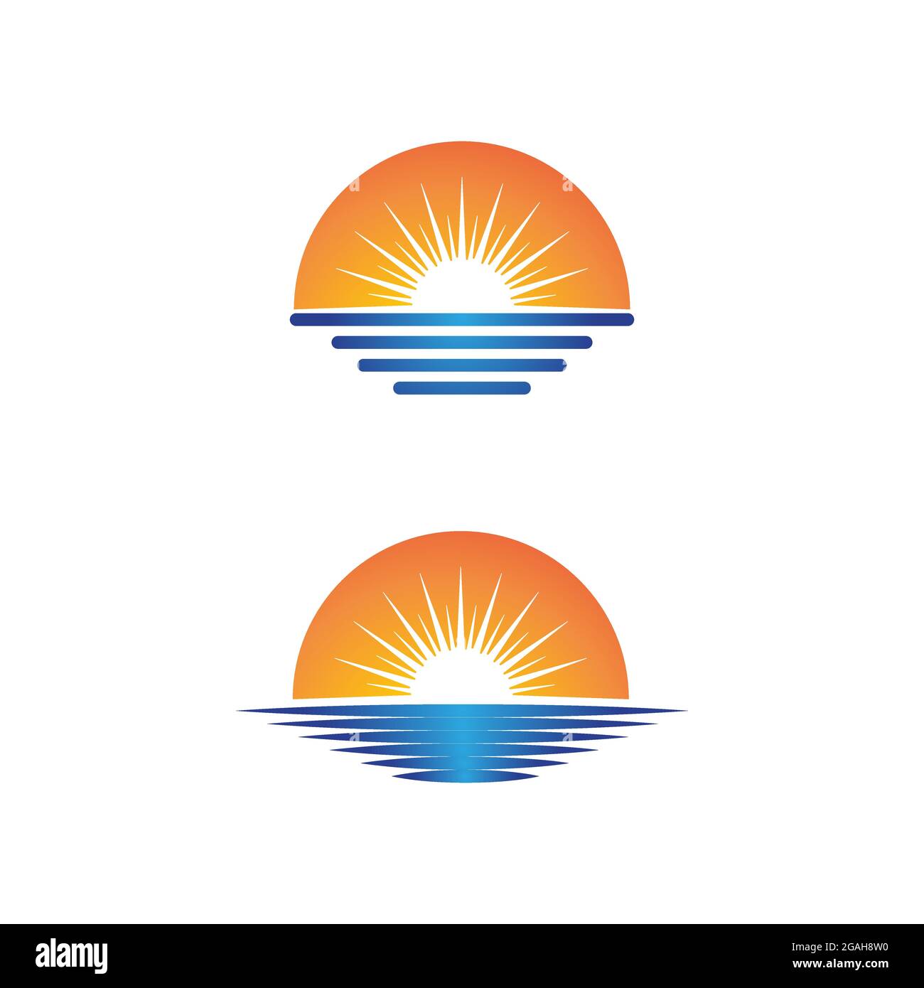 Sun Vektor illustration symbol Logo Template Design Stock Vektor