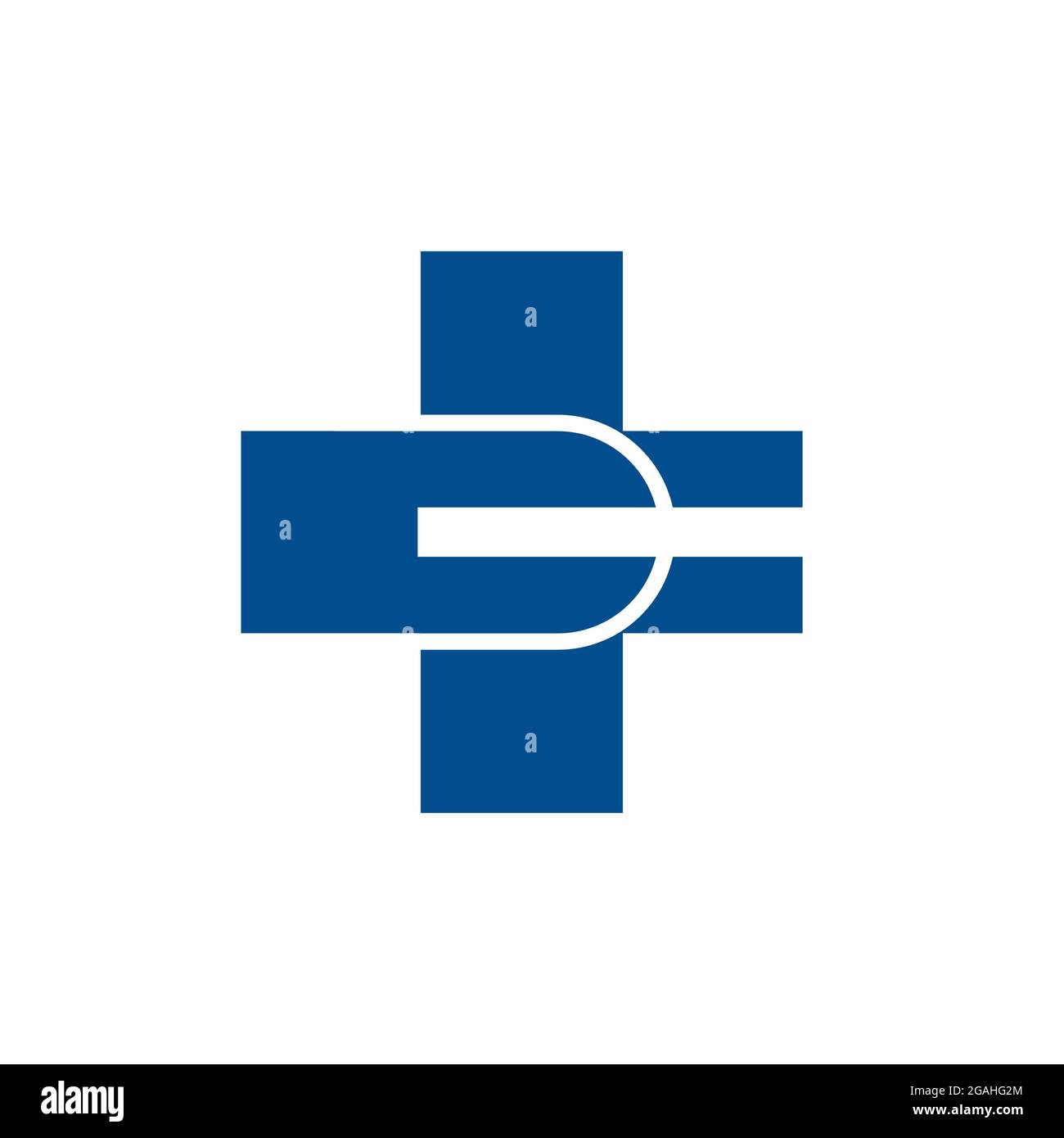 Arzt plus Apotheke medizinische Versorgung Klinik Logo und Symbole. Stock Vektor