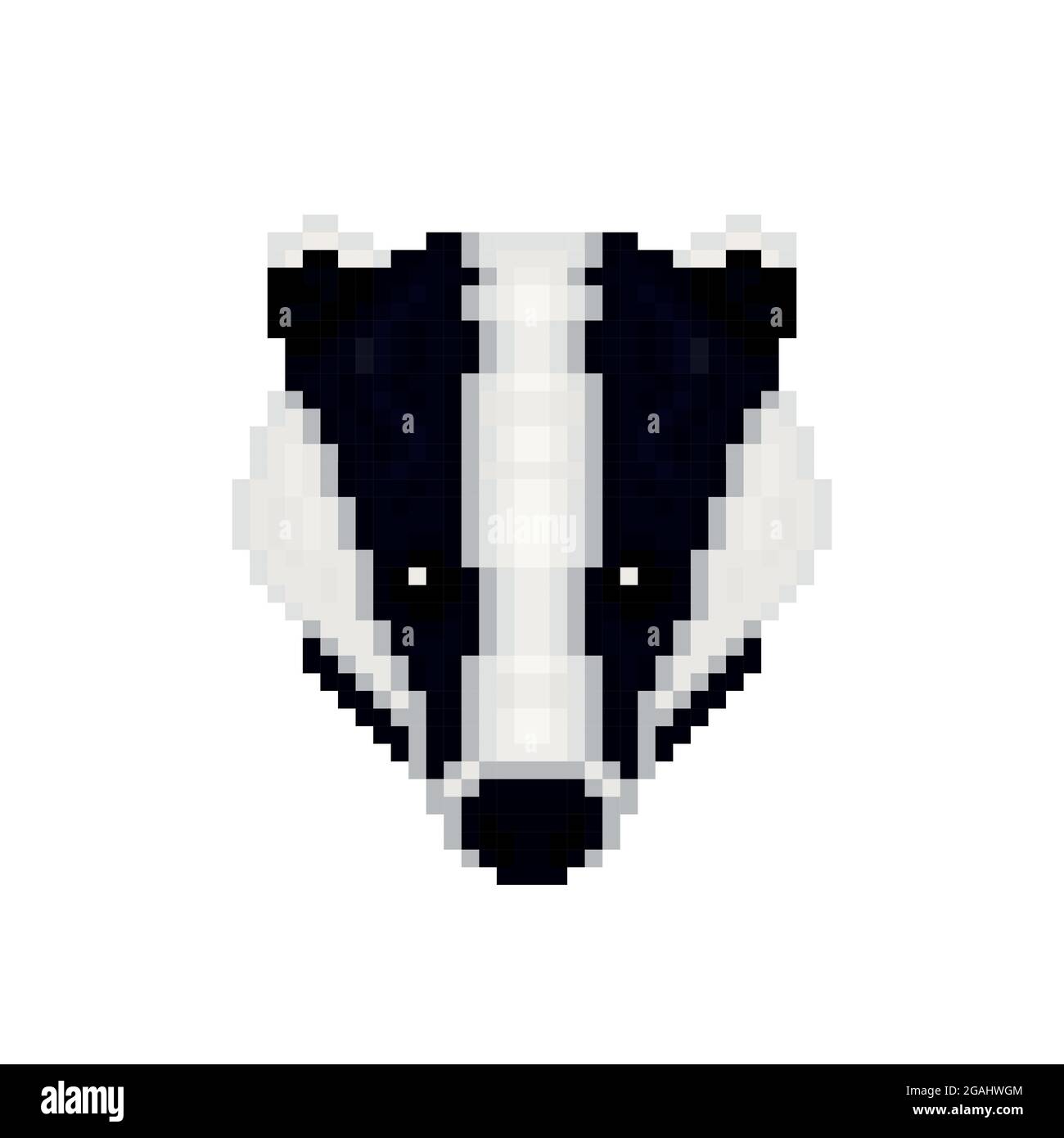 Dachskopf im Pixel Art Stil. Vektorgrafik. Stock Vektor
