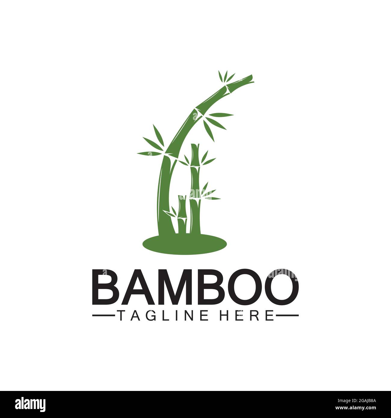 Bambus Logo Vorlage Vektor icon Abbildung design Stock Vektor