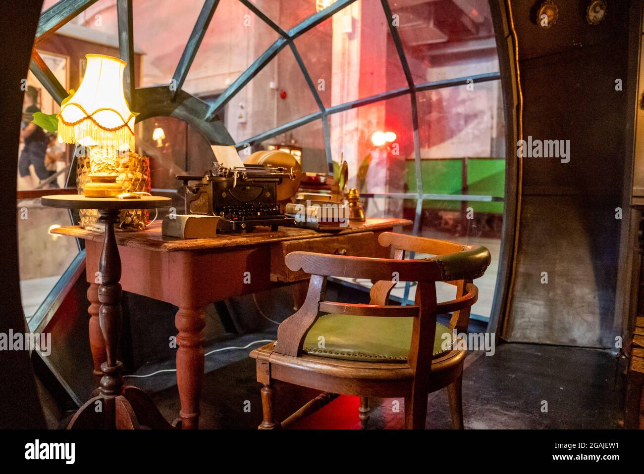 Nautilus von Kapitän Nemo, Maschinenraum. Schöne Nachbildung eines Märchens. Stockfoto