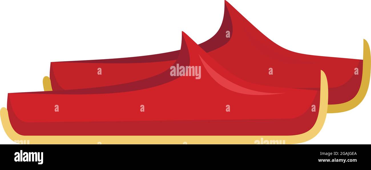 Türkische Schuhikone. Flache Abbildung der türkischen Schuhe Vektor-Symbol isoliert auf weißem Hintergrund Stock Vektor