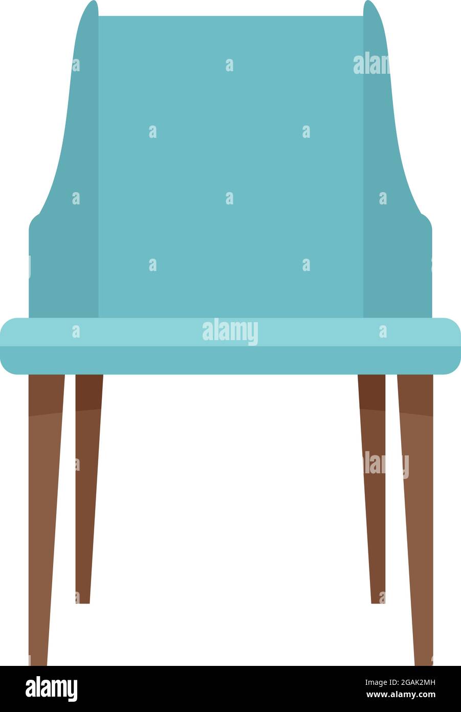 Symbol für Stuhl aus Holz und Kunststoff. Flache Abbildung von Holz Kunststoff Stuhl Vektor-Symbol isoliert auf weißem Hintergrund Stock Vektor