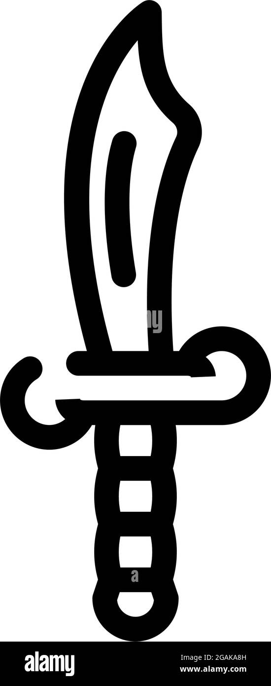 vektor-Illustration für piratenlinien-Symbole des säbels Stock Vektor