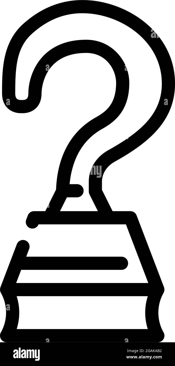 Haken Hand Piraten Linie Symbol Vektor Illustration Stock Vektor