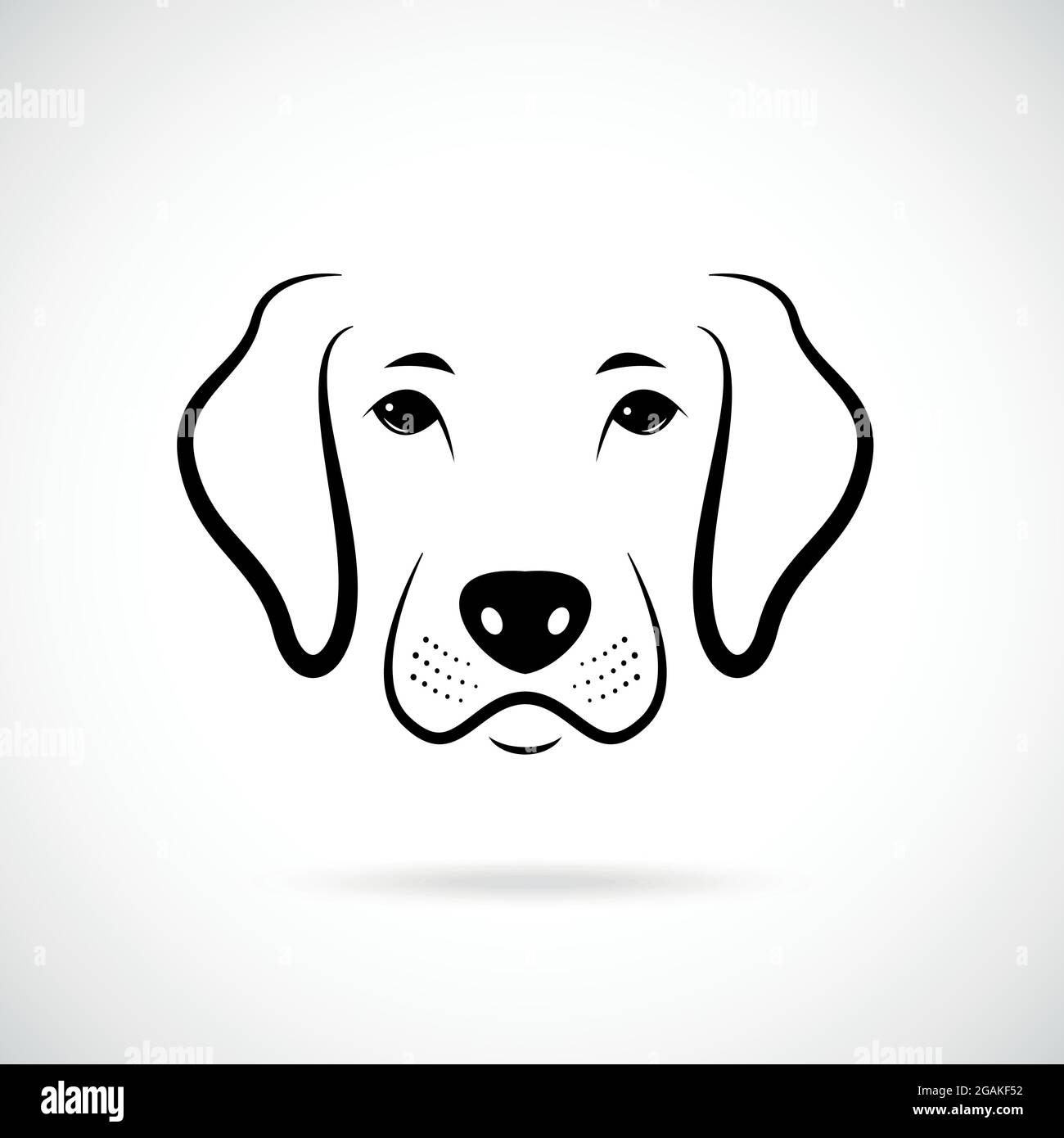 Porträt des Hundes. Linie Art Hund Symbol. Vektorgrafik. Stock Vektor