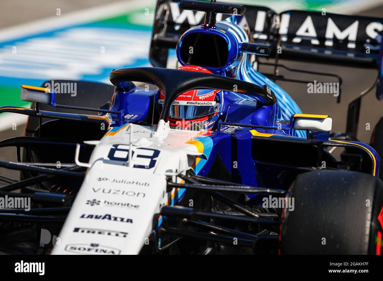 # 63 George Russell (GBR, Williams Racing), F1 Grand Prix von Ungarn auf dem Hungaroring am 30. Juli 2021 in Budapest, Ungarn. (Foto von HOCH ZWEI) Stockfoto