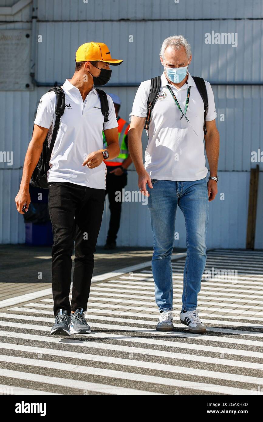 # 4 Lando Norris (GBR, McLaren F1 Team), F1 Grand Prix von Ungarn beim Hungaroring am 30. Juli 2021 in Budapest, Ungarn. (Foto von HOCH ZWEI) Stockfoto
