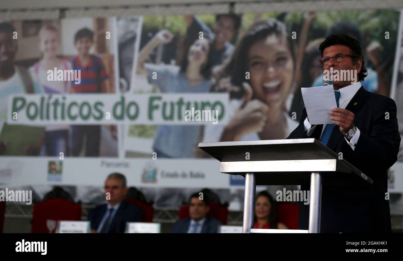 salvador, bahia, brasilien - 31. juli 2018: Der Minister und Präsident des brasilianischen Obersten Gerichtshofs Luiz Fux wird während einer Präsentation in der Stadt S zu sehen sein Stockfoto