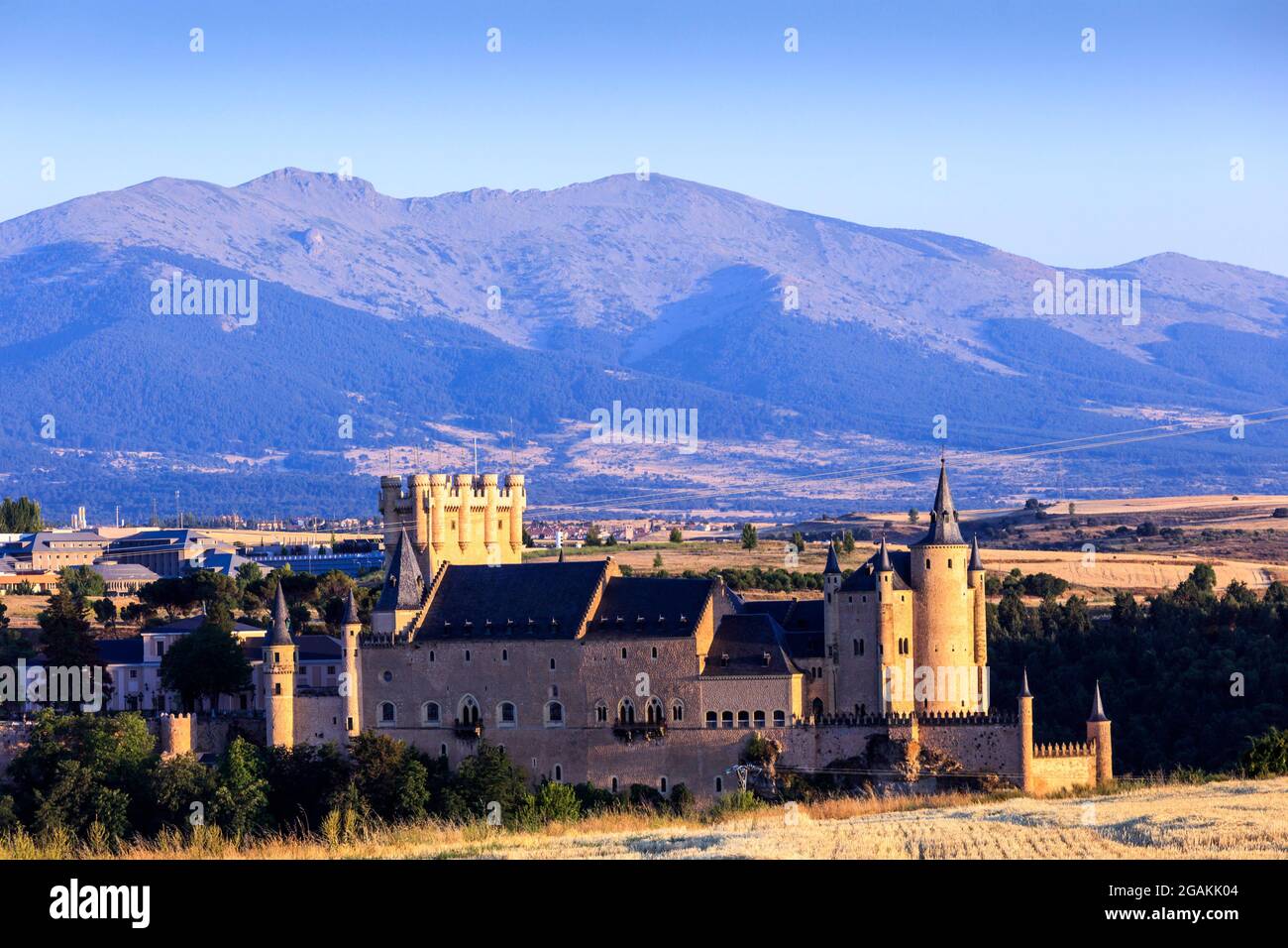 Alcazar von Segovia, eine Renaissancefestung in der Stadt Segovia. Es ist ein Weltkulturerbe, das als Archiv und Museum genutzt wird. Spanien. Stockfoto