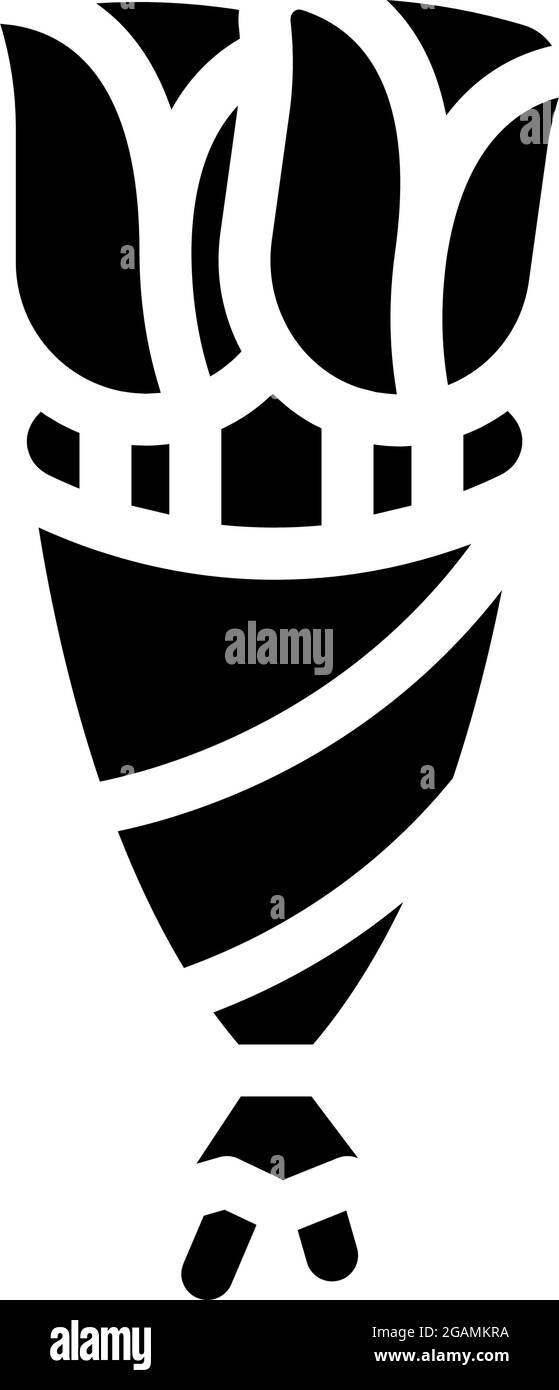 Beerdigung zwei Blumen Glyphe Symbol Vektor Illustration Stock Vektor