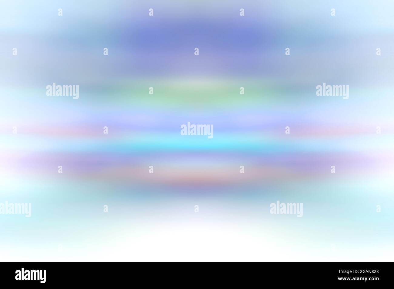 Abstraktes mehrfarbiger Entwurf für Hintergrund, in gemischten Farbverläufen aus Pastellfarben, blau, lila, rosa, grün, blaugrün, weiß und türkis mit Kopierfläche Stockfoto