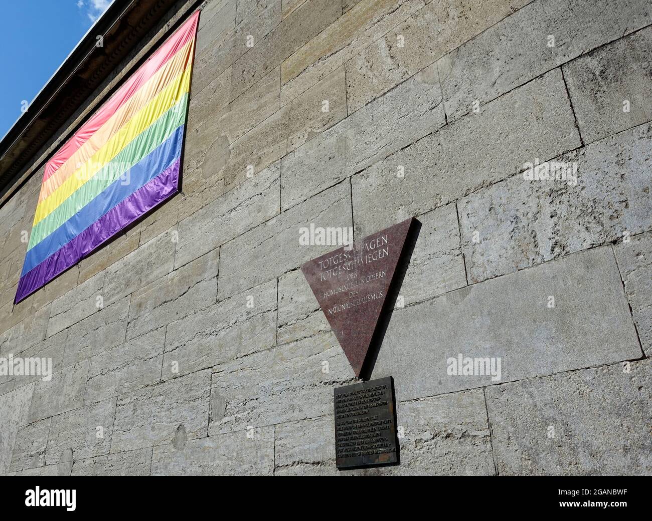 Gedenkstätte zur Verfolgung von Homosexuellen in der Zeit des Nationalsozialismus, Nollendorfplatz, Berlin Stockfoto