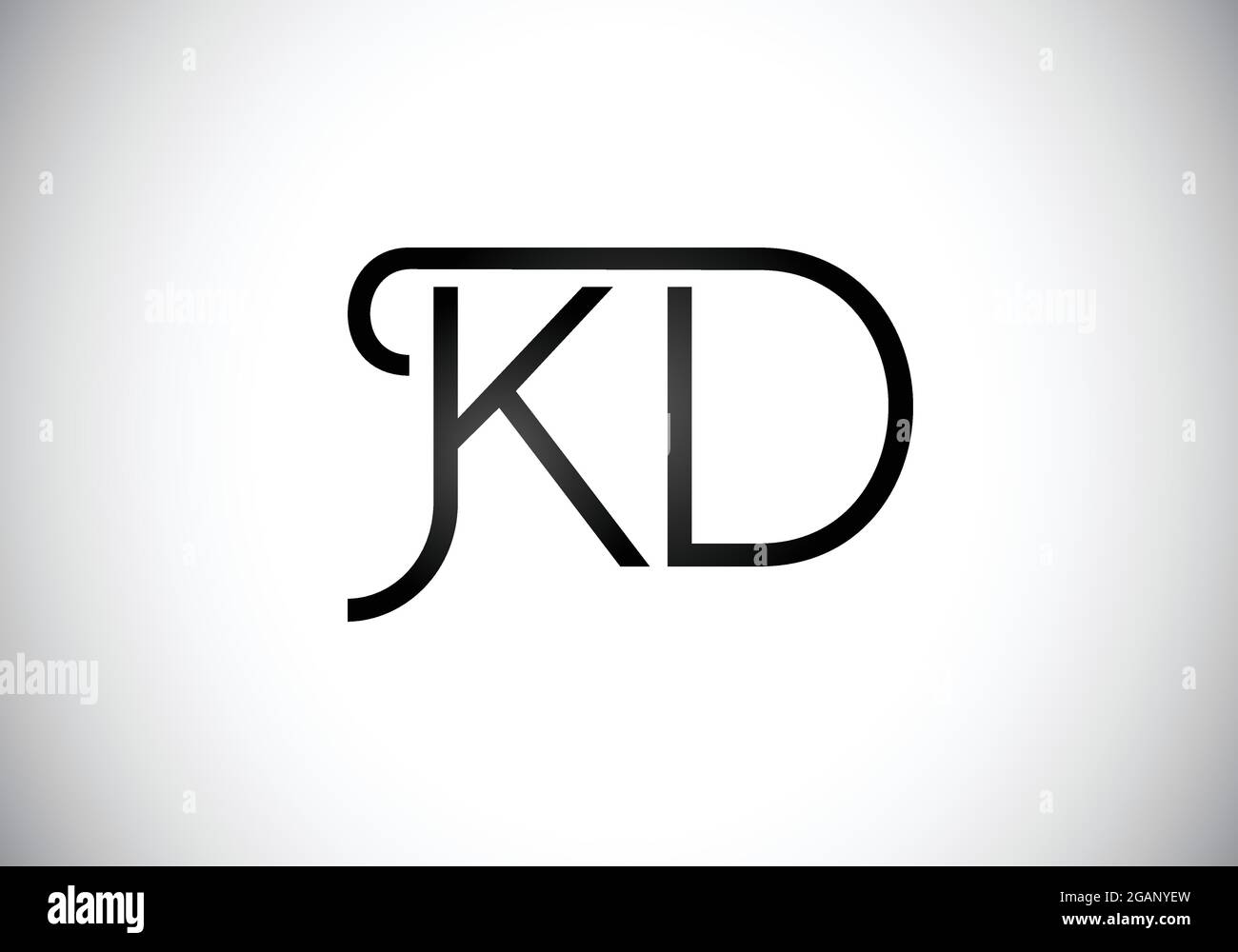 Ursprüngliches K D-Letter-Logo mit Vektorvorlage für kreative moderne Geschäftbuchstaben. Kreativer abstrakter Monogramm-Buchstabe K D Stock Vektor