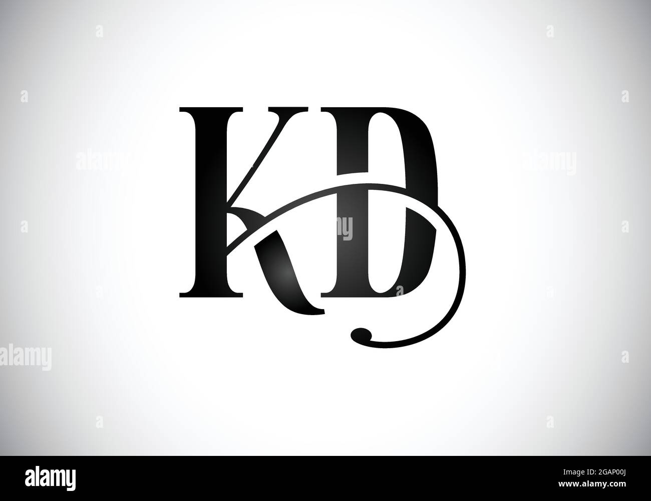 Ursprüngliches K D-Letter-Logo mit Vektorvorlage für kreative moderne Geschäftbuchstaben. Kreativer abstrakter Monogramm-Buchstabe K D Stock Vektor