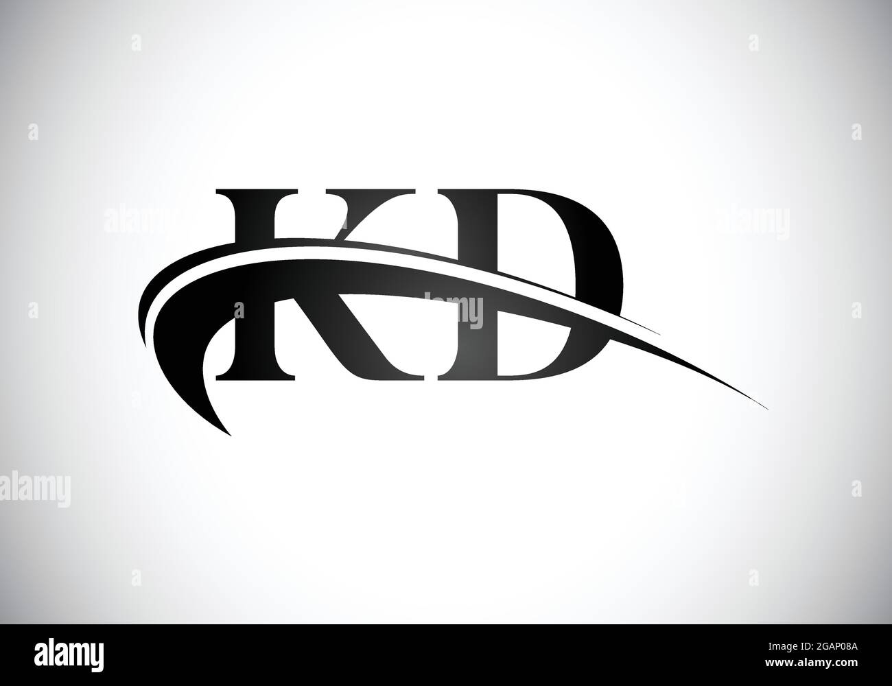 Ursprüngliches K D-Letter-Logo mit Vektorvorlage für kreative moderne Geschäftbuchstaben. Kreativer abstrakter Monogramm-Buchstabe K D Stock Vektor