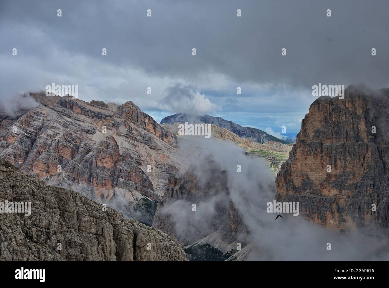 Erstaunliche Felsen der Dolomiten in Italien Stockfoto