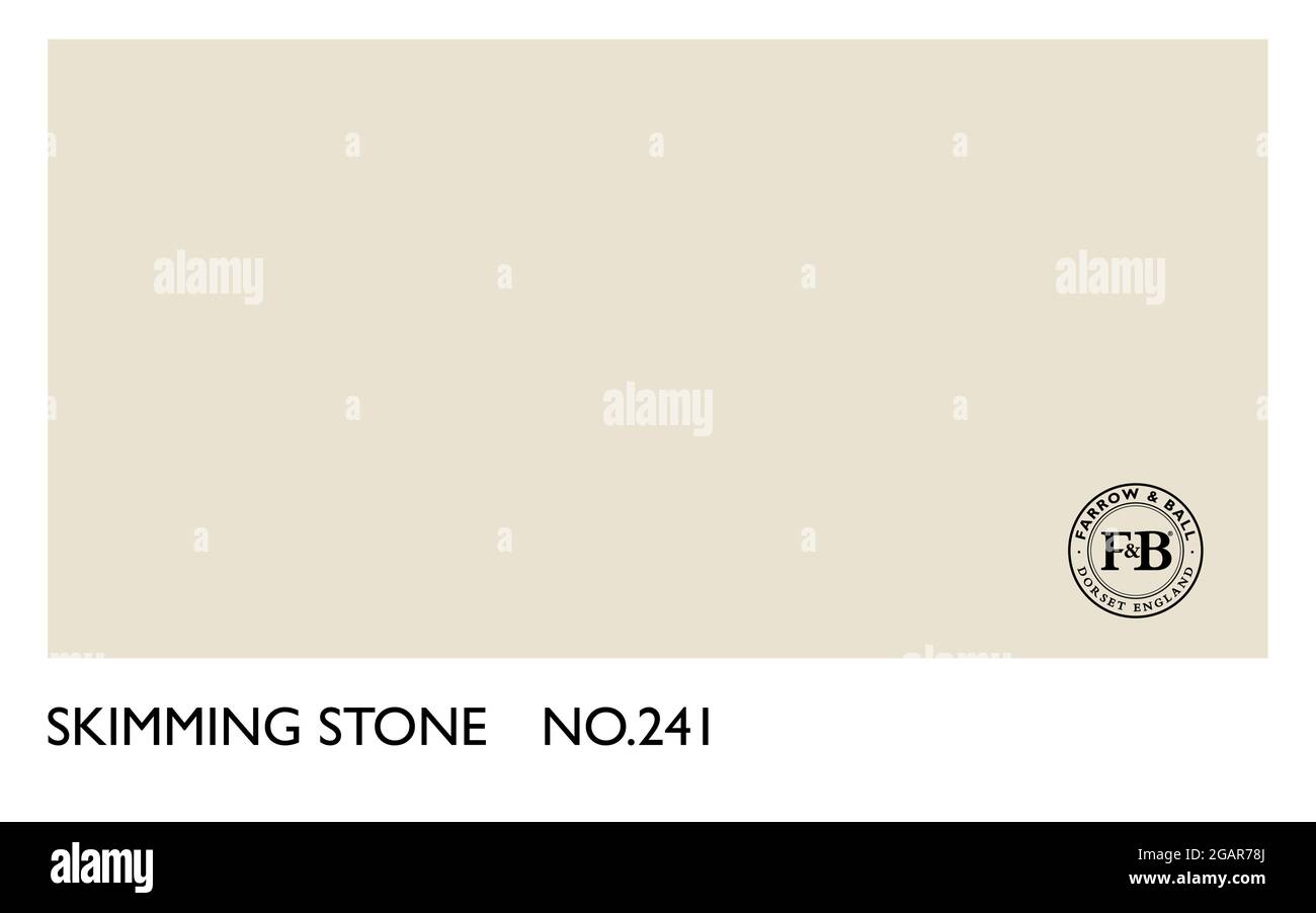 Farrow & Ball Skimming Stone No. 241 Farbkarte Stock Vektor