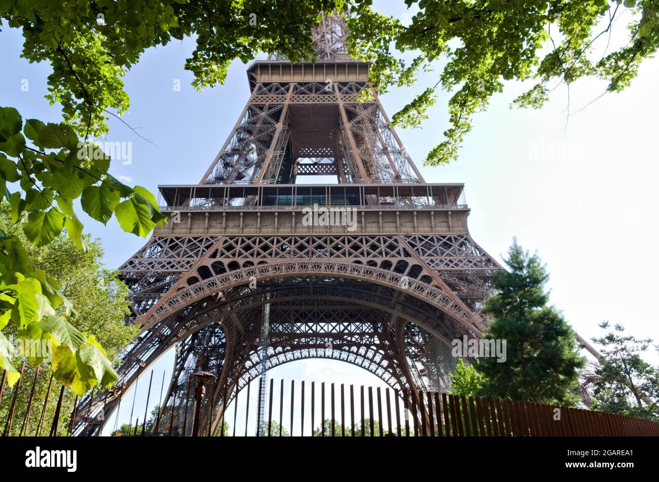 Eiffelturm in Paris, Frankreich Stockfoto