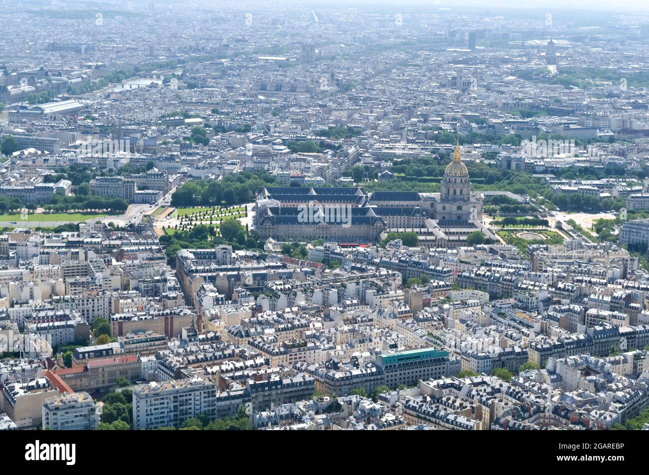 Pariser Landschaft vom Eiffelturm, Frankreich Stockfoto