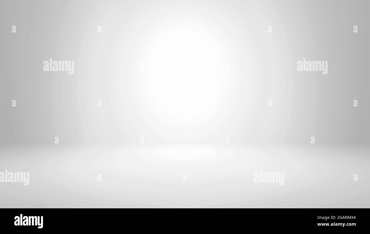 Abstrakte pastellgraue Farbe und gradient weißes Licht Hintergrund in Studio-Tisch Kulissen Display Produktdesign. Leerer leerer Raum für die Vorführung. B Stockfoto