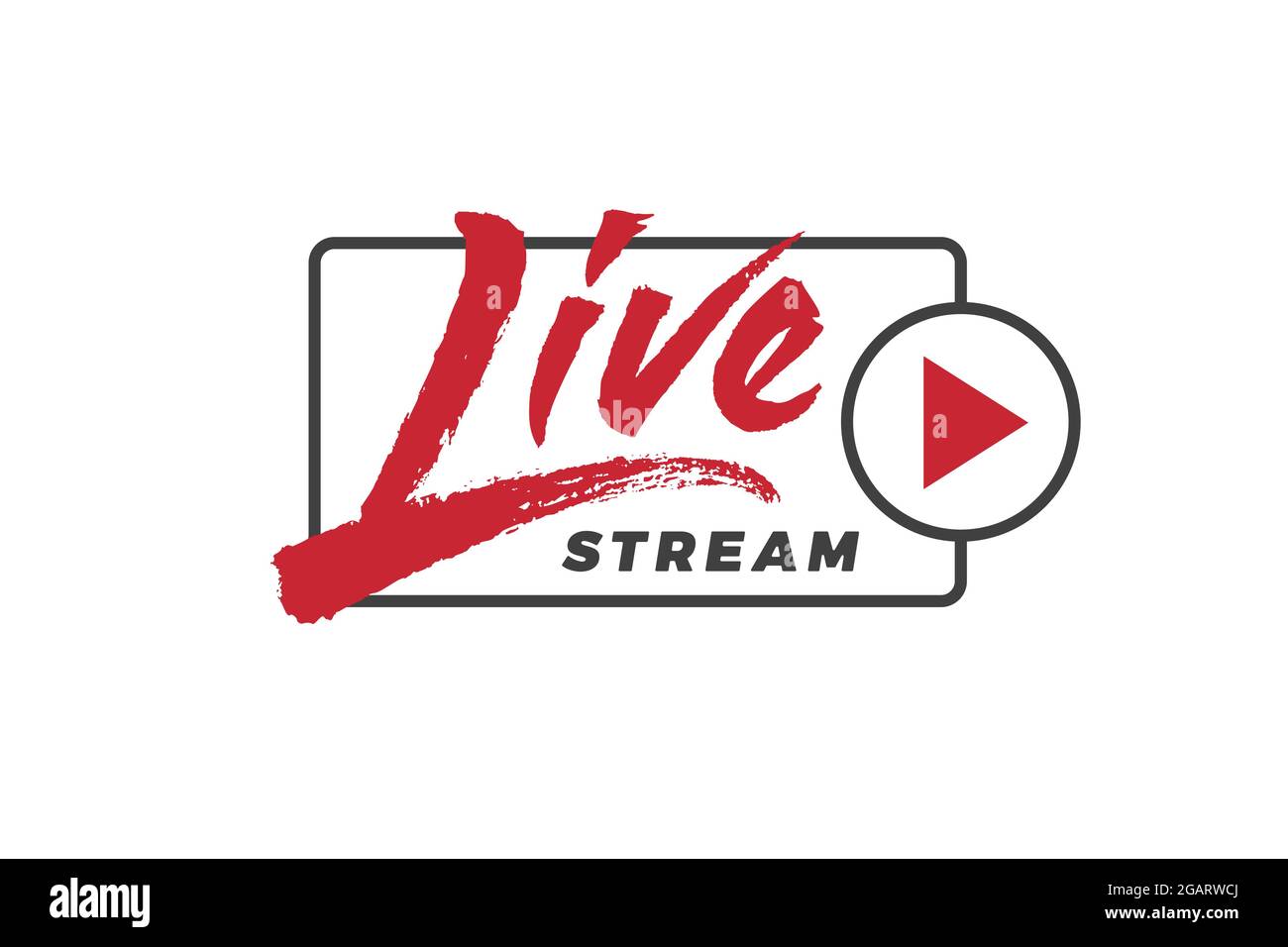 Live-Vektorbeschriftung Stock Vektor