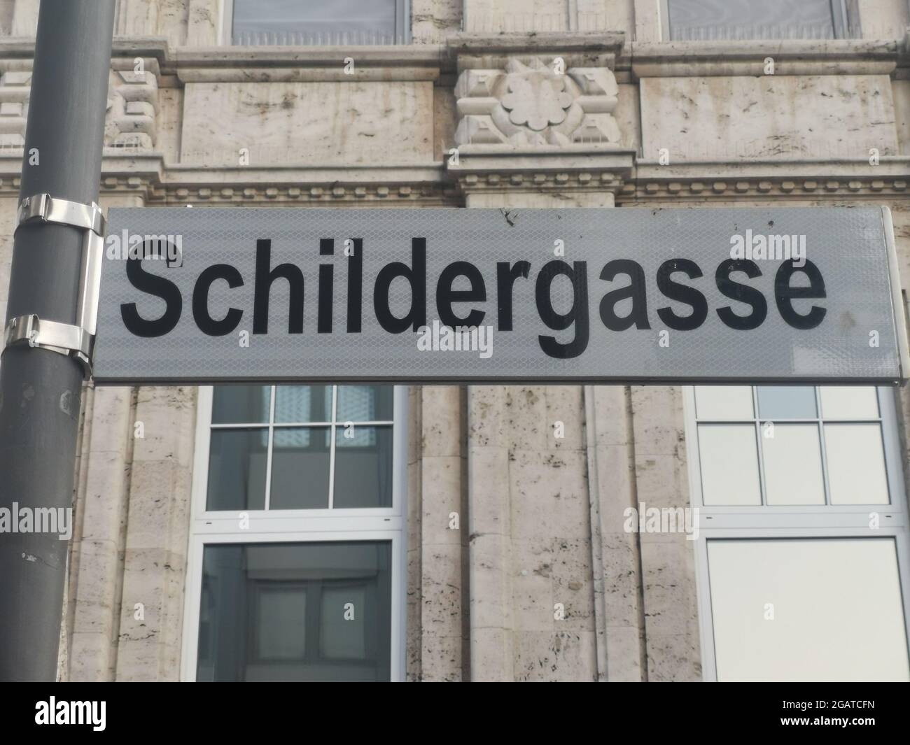 Berühmtes Einkaufsstraßenschild in Köln Stockfoto