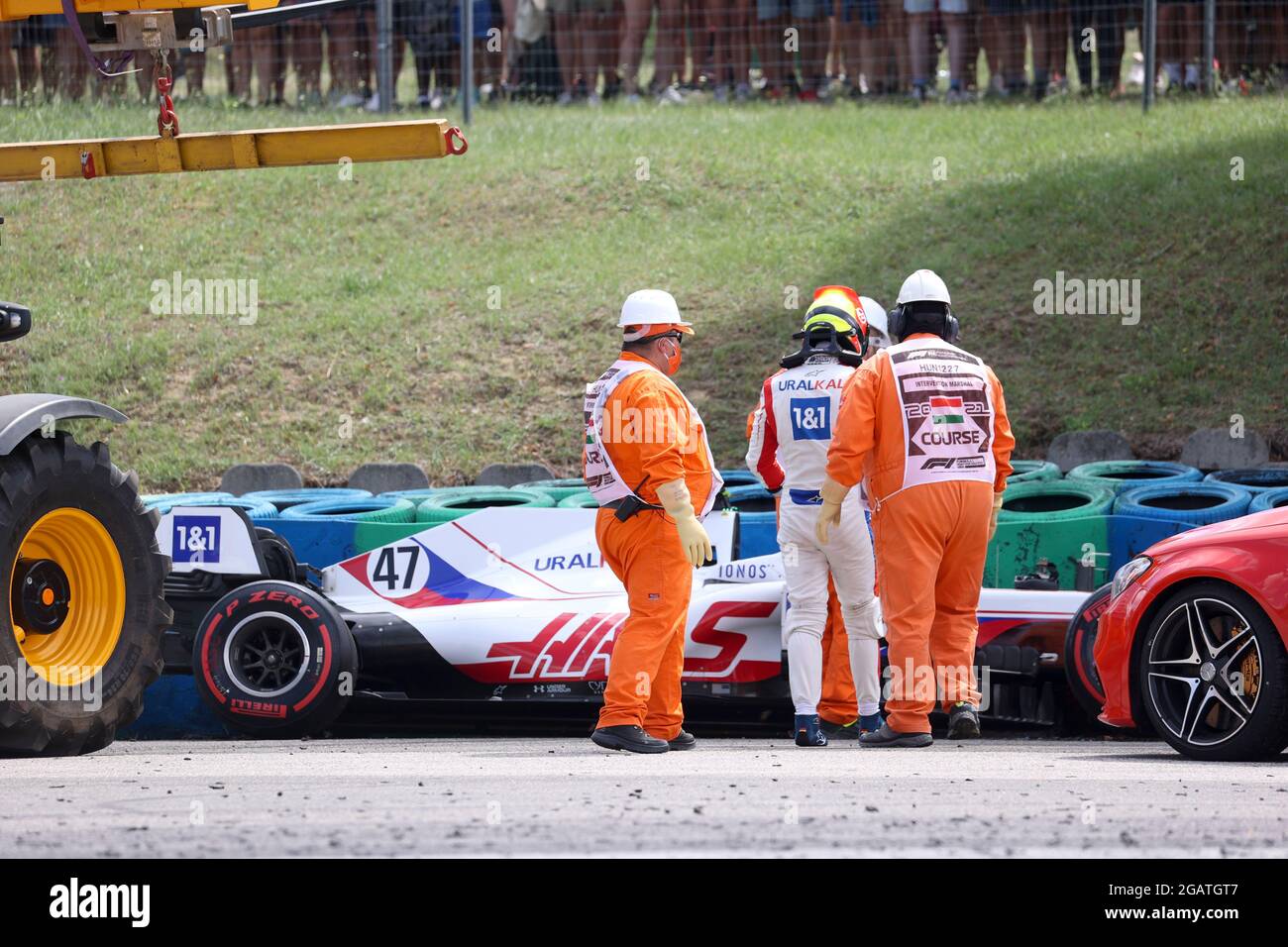 # 47 Mick Schumacher (GER, Haas F1 Team), F1 Grand Prix von Ungarn beim Hungaroring am 31. Juli 2021 in Budapest, Ungarn. (Foto von HOCH ZWEI) Stockfoto