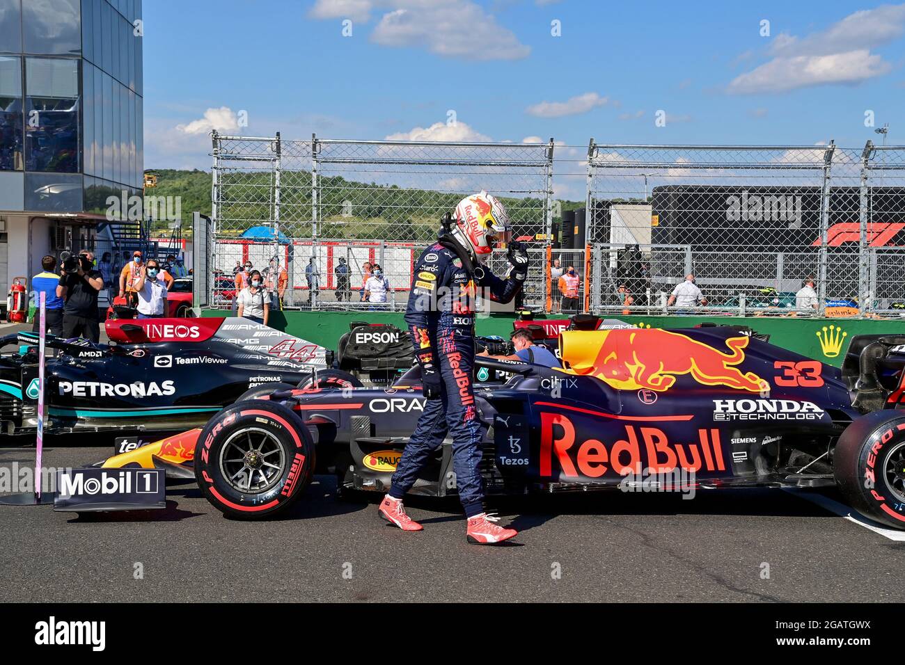 # 33 Max Verstappen (NED, Red Bull Racing), F1 Grand Prix von Ungarn beim Hungaroring am 31. Juli 2021 in Budapest, Ungarn. (Foto von HOCH ZWEI) Stockfoto
