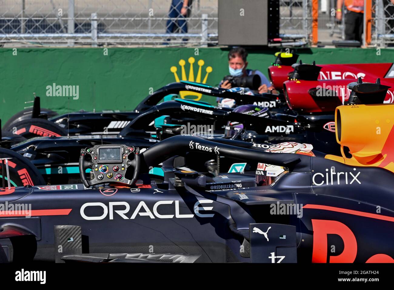 # 33 Max Verstappen (NED, Red Bull Racing), F1 Grand Prix von Ungarn beim Hungaroring am 31. Juli 2021 in Budapest, Ungarn. (Foto von HOCH ZWEI) Stockfoto