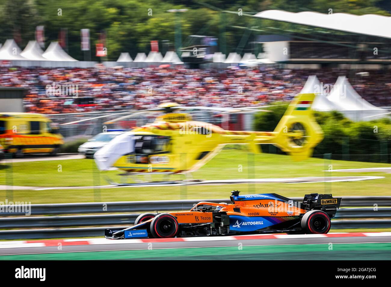 # 3 Daniel Ricciardo (AUS, McLaren F1 Team), F1 Grand Prix von Ungarn beim Hungaroring am 31. Juli 2021 in Budapest, Ungarn. (Foto von HOCH ZWEI) Stockfoto