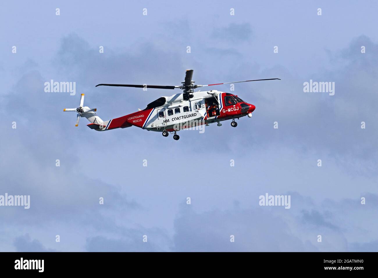 HM Coastguards Rettungshubschrauber G-MCGJ Stockfoto