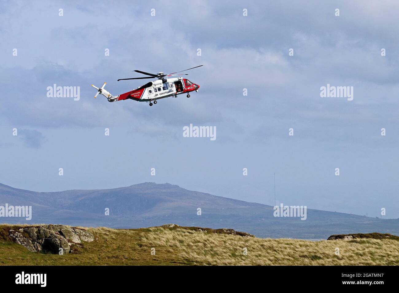 HM Coastguards Rettungshubschrauber G-MCGJ Stockfoto
