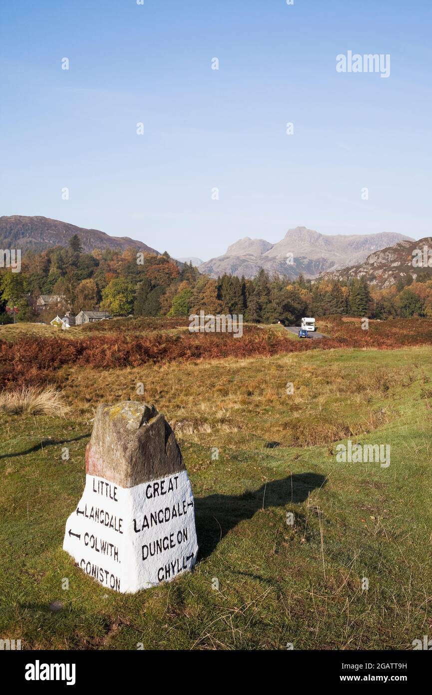 Der Neddy Boggle Stone auf Elterwater Common im Great Langdale Valley, im englischen Lake District Stockfoto