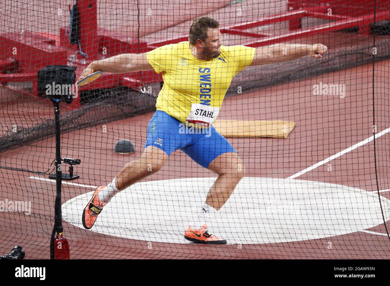 Daniel Stahl Swe Goldmedaille Wahrend Der Olympischen Spiele Tokio 2020 Leichtathletik Herren Discus Throw Finale Am 31 Juli 2021 Im Olympiastadion In Tokio Japan Foto Kishimoto Dppi Stockfotografie Alamy