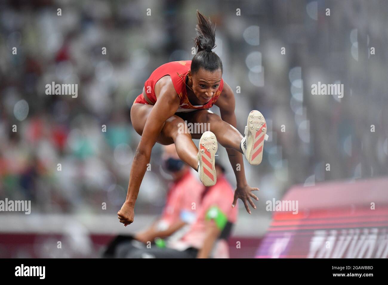 Tokio, Japan. Kredit: MATSUO. August 2021. PELETEIRO Ana (ESP) Leichtathletik : Dreisprung-Finale der Frauen während der Olympischen Spiele 2020 in Tokio im Nationalstadion in Tokio, Japan. Kredit: MATSUO .K/AFLO SPORT/Alamy Live Nachrichten Stockfoto