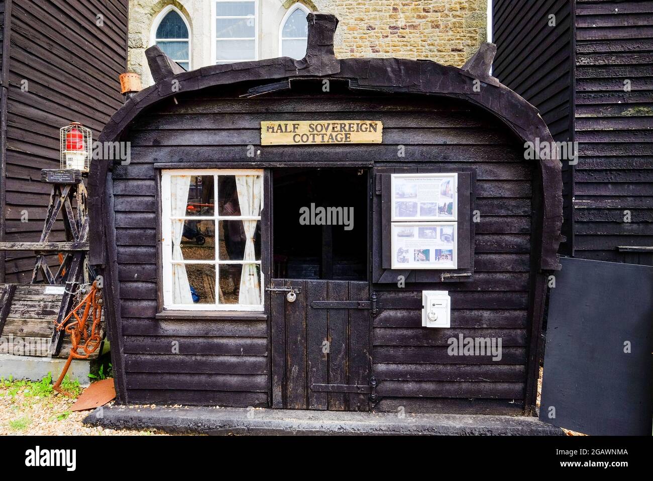 Half Sovereign Cottage, Hastings Old Town, Hastings, East Sussex, Großbritannien Stockfoto