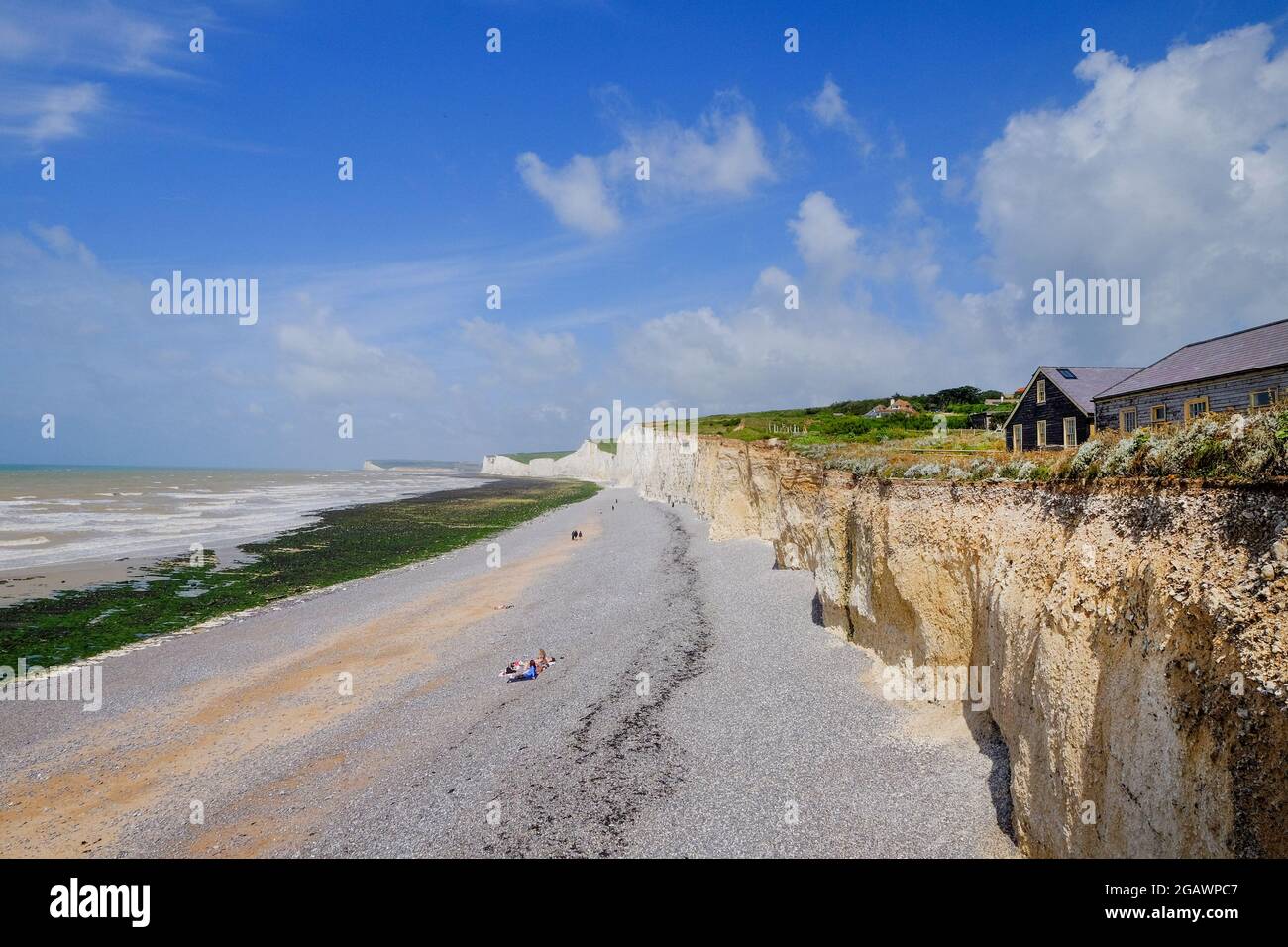Erosion bei Birling Gap, East Sussex, Großbritannien Stockfoto